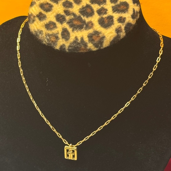 Givenchy Jewelry - Givenchy Gold Chain Necklace with Logo Pendant